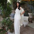WHITE FARSHI SHALWAR SET (3 PC)