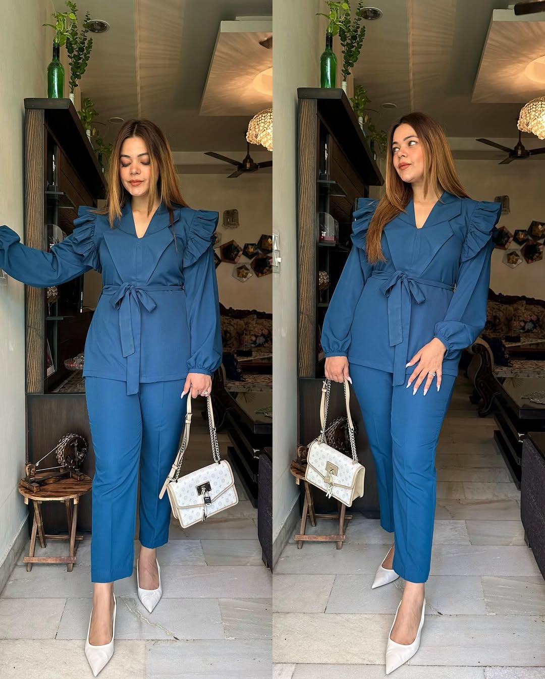 Co-Ord Set Frill Set With Belt