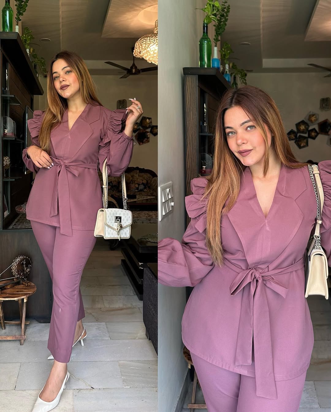 Co-Ord Set Frill Set With Belt