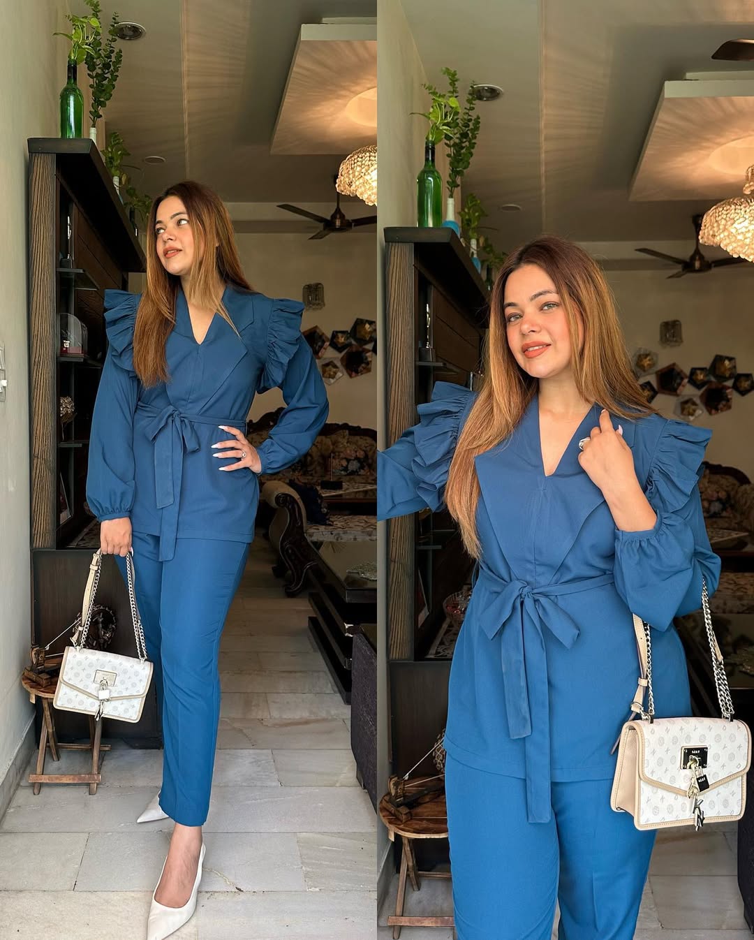 Co-Ord Set Frill Set With Belt