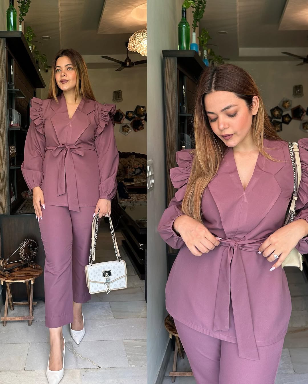 Co-Ord Set Frill Set With Belt