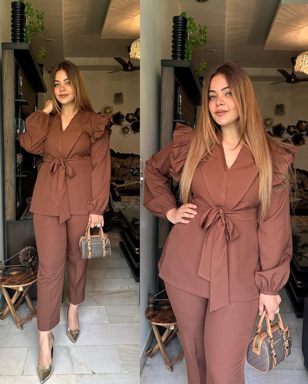 Co-Ord Set Frill Set With Belt