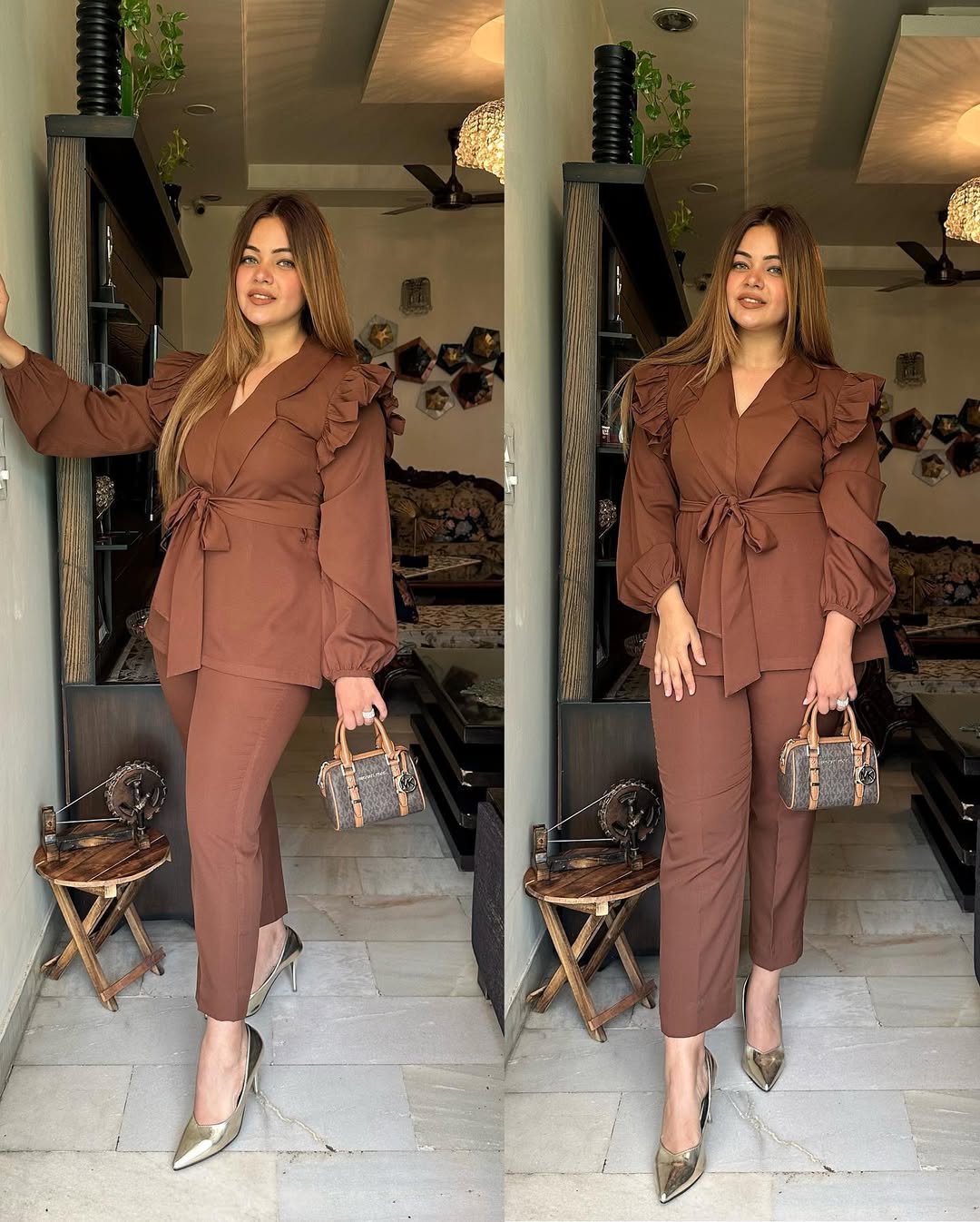 Co-Ord Set Frill Set With Belt