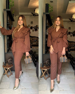 Co-Ord Set Frill Set With Belt