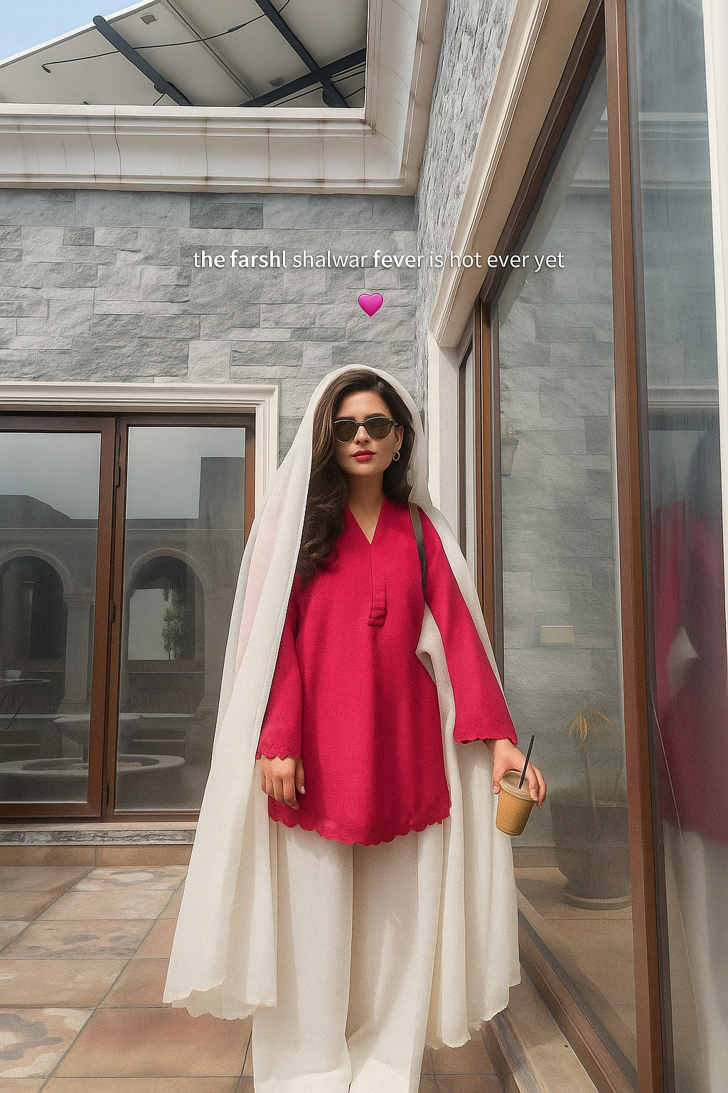 Pink Grace Farshi Set