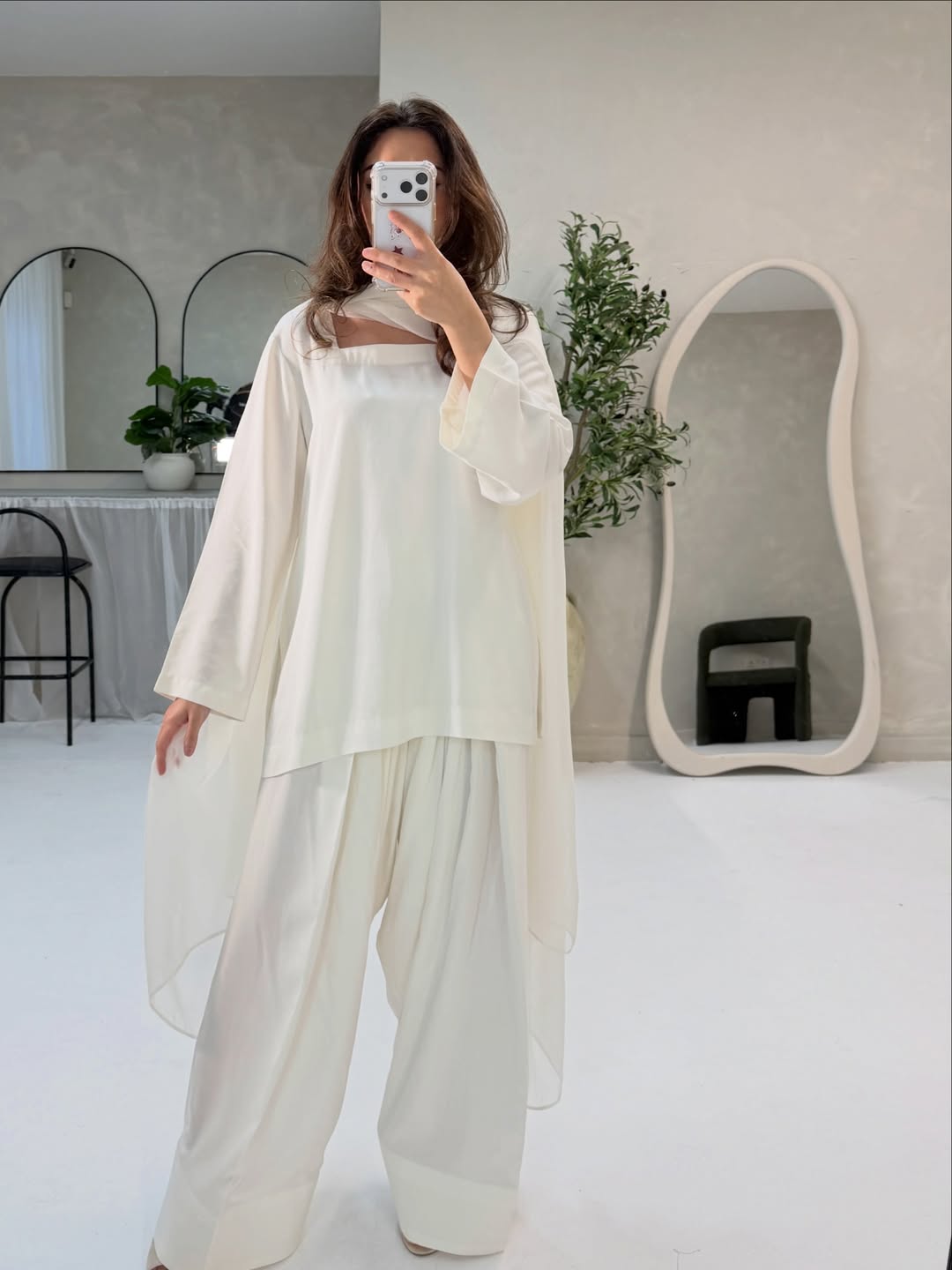 Eid special white kurti 3 pise set