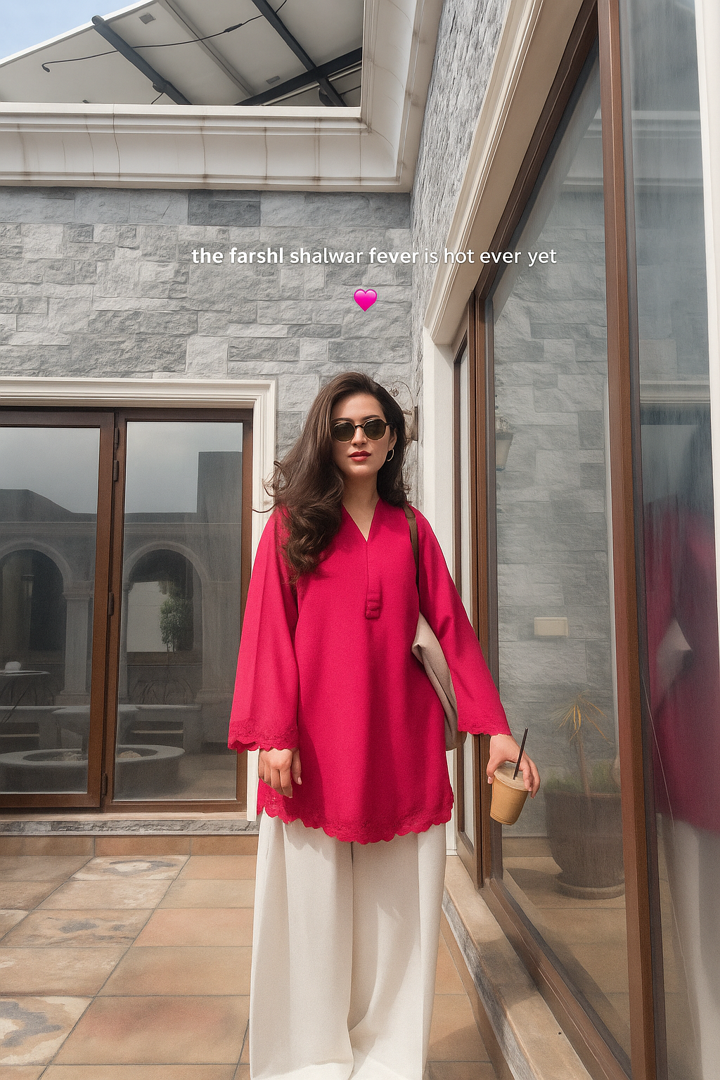 Pink Grace Farshi Set