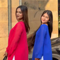 COMBO LUXURY BLUE & PINK FLAIR FARSHI 3 PISE SET