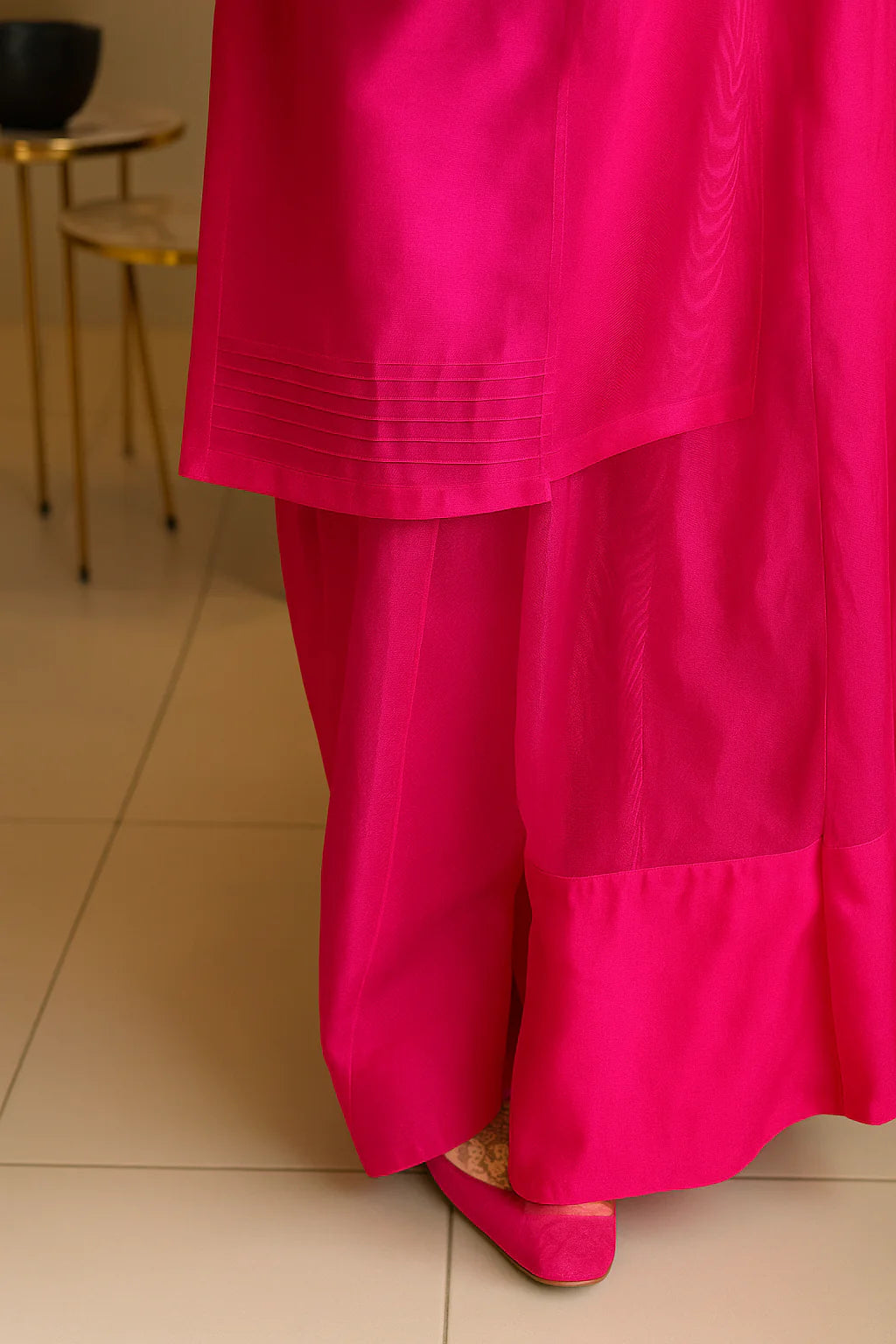 PARTY WEAR HOT PINK FARSHI SHALWAR