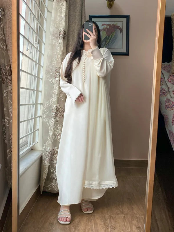 Kurta Pent with Chiffon Dupatta Set