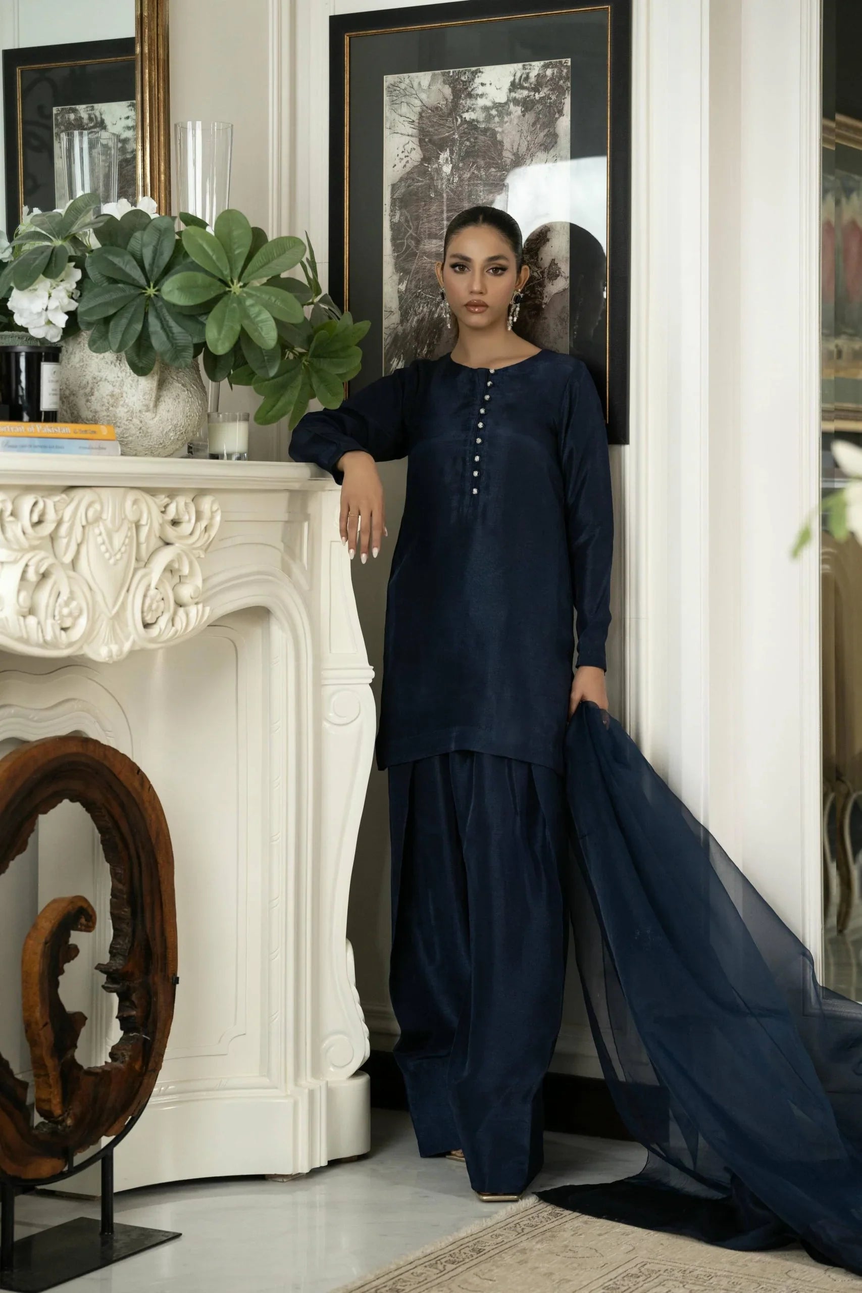 ✨ Midnight Elegance Navy Blue 3-Piece Suit ✨