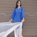 BLUE FLAIR FARSHI SUIT