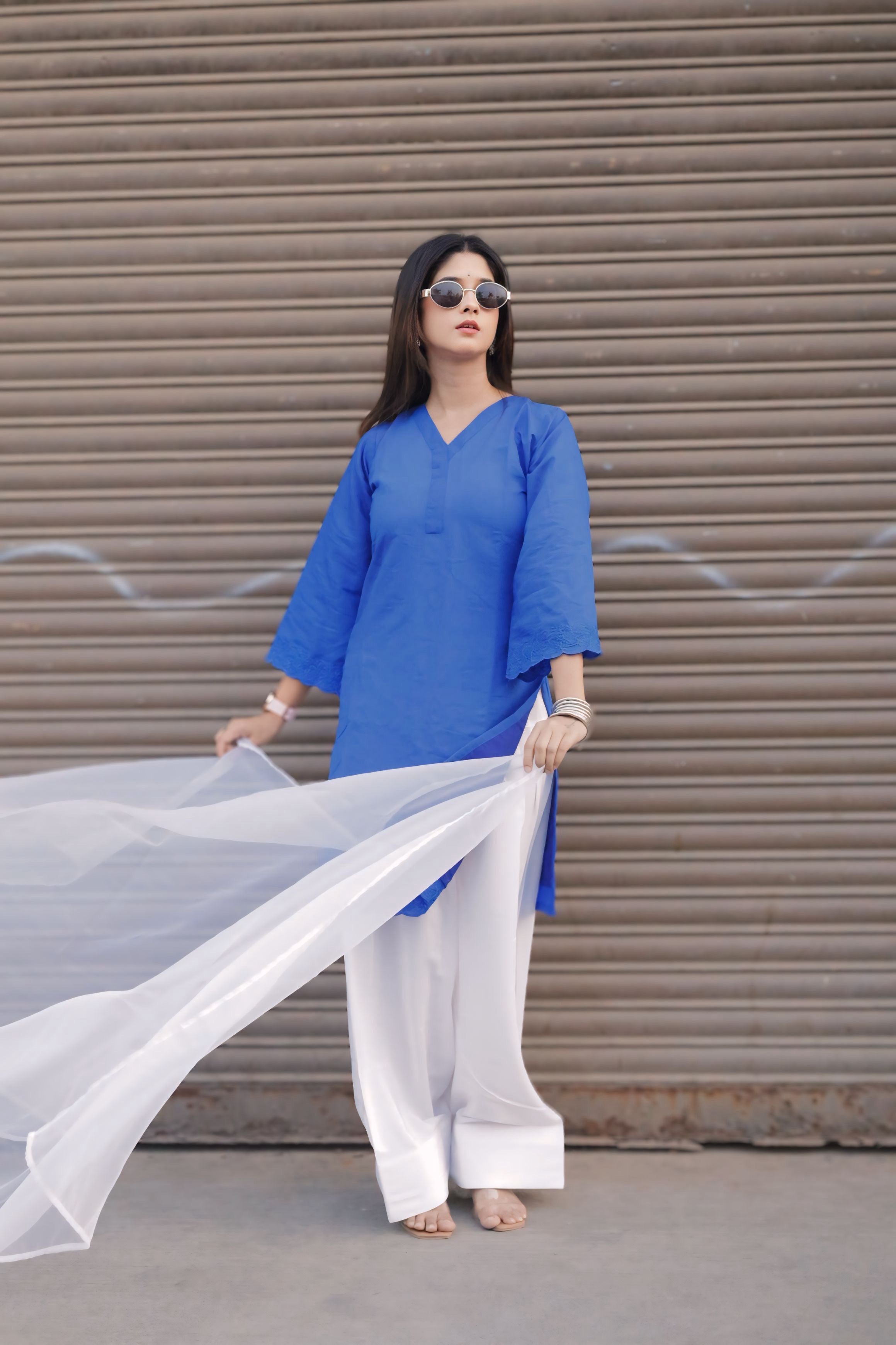 BLUE FLAIR FARSHI SUIT
