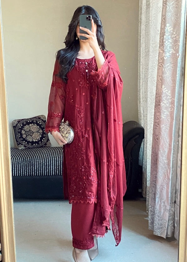 PARTY WEAR TOP PLAZZO & DUPATTA SET