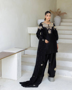 3 Piece Suit with Farshi Shalwar
