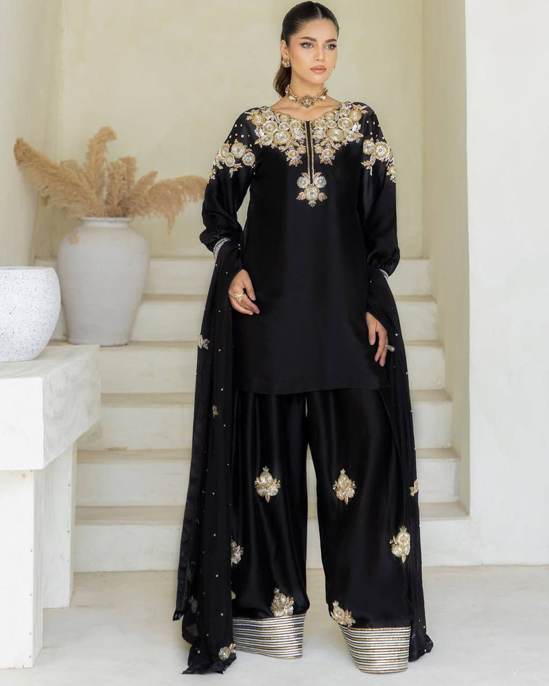 3 Piece Suit with Farshi Shalwar