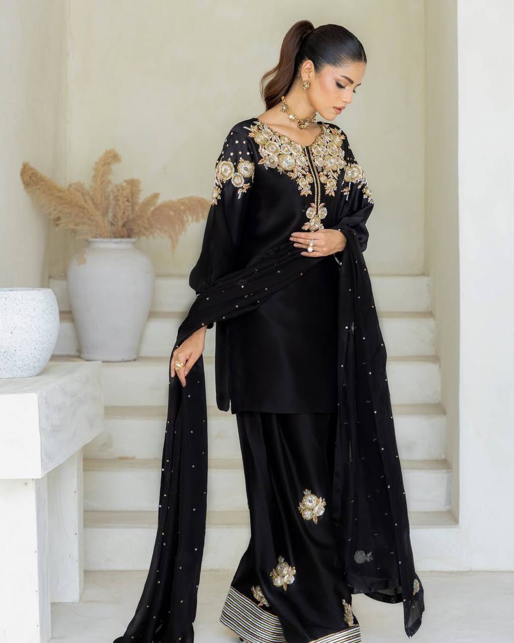 3 Piece Suit with Farshi Shalwar