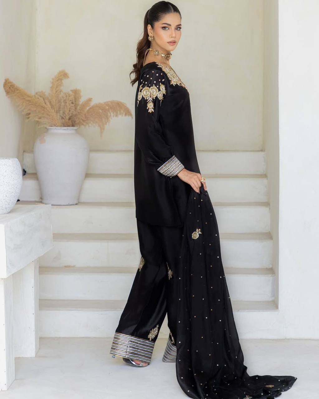 3 Piece Suit with Farshi Shalwar