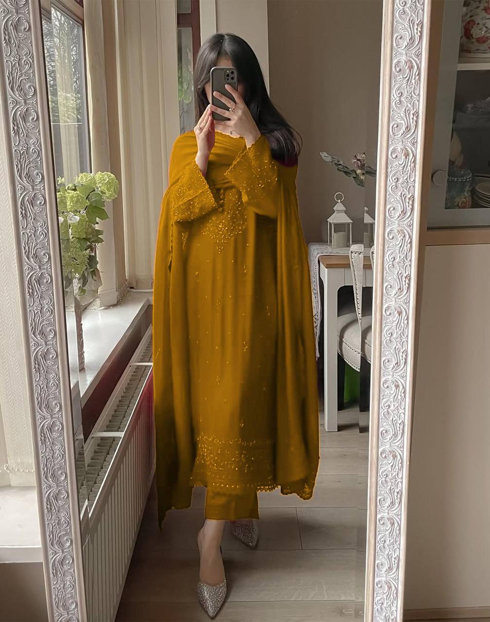 EXCLUSIVE 3 PIECE PLAZZO PAIR WITH DUPATTA