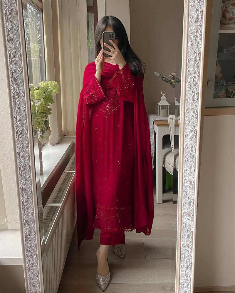 EXCLUSIVE 3 PIECE PLAZZO PAIR WITH DUPATTA