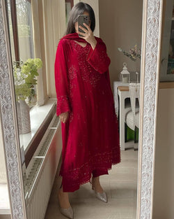 EXCLUSIVE 3 PIECE PLAZZO PAIR WITH DUPATTA