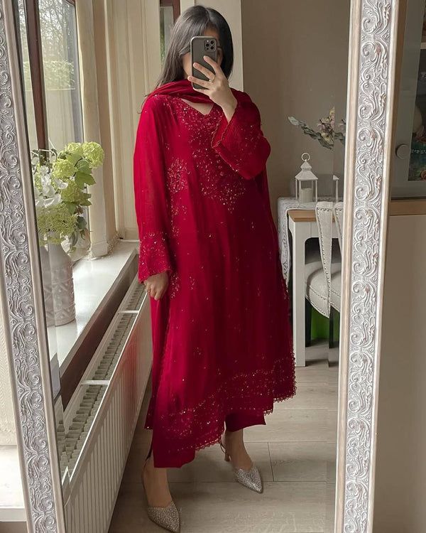 EXCLUSIVE 3 PIECE PLAZZO PAIR WITH DUPATTA