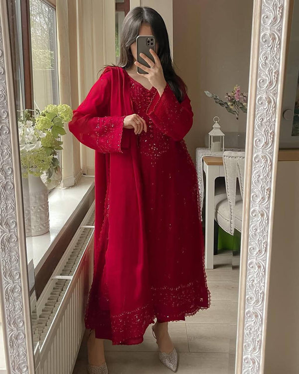 EXCLUSIVE 3 PIECE PLAZZO PAIR WITH DUPATTA