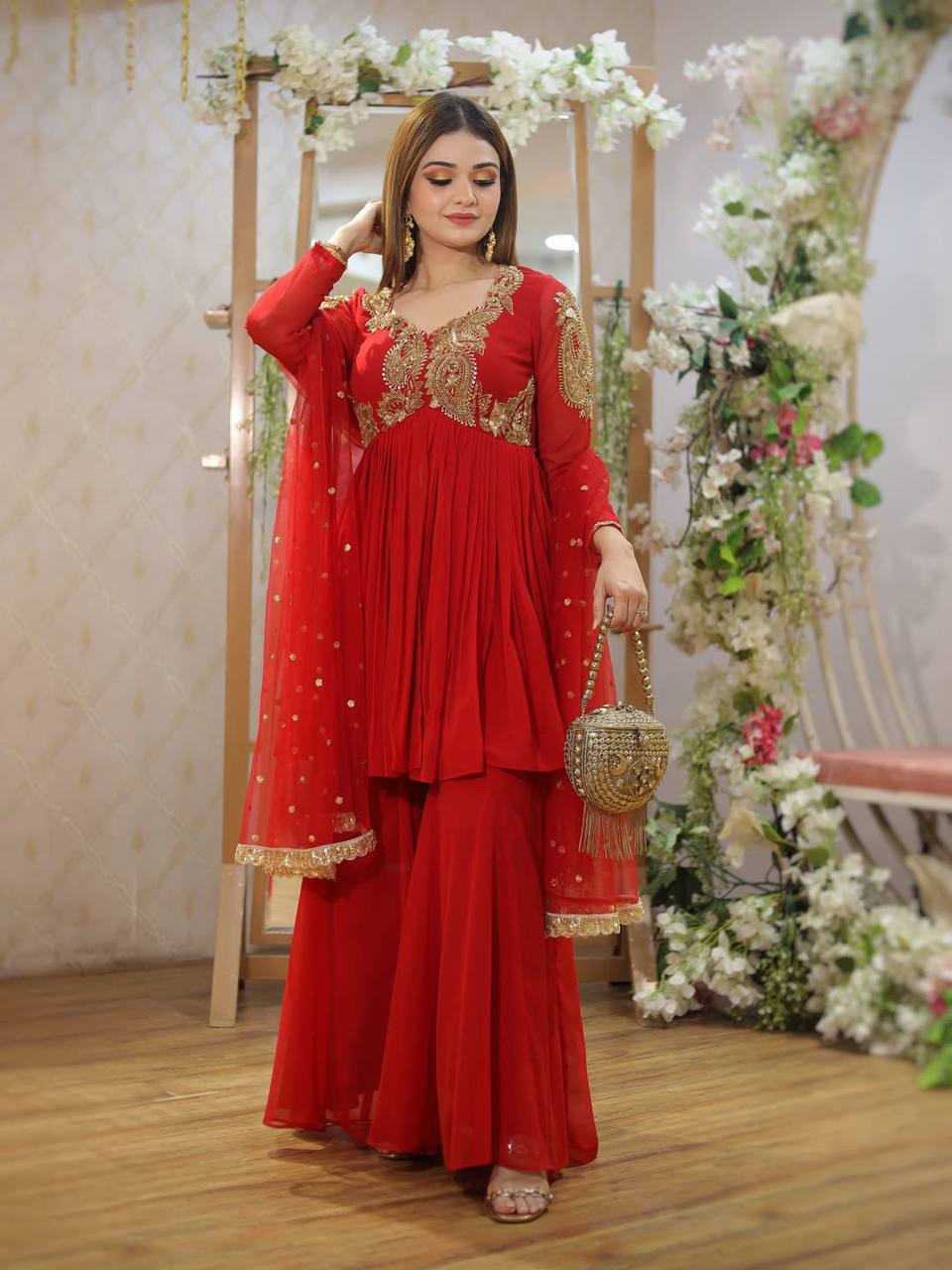 Sharara Style Plazzo Suit
