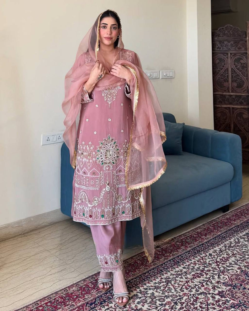 Exclusive 3-Piece Pant Set with Dupatta
