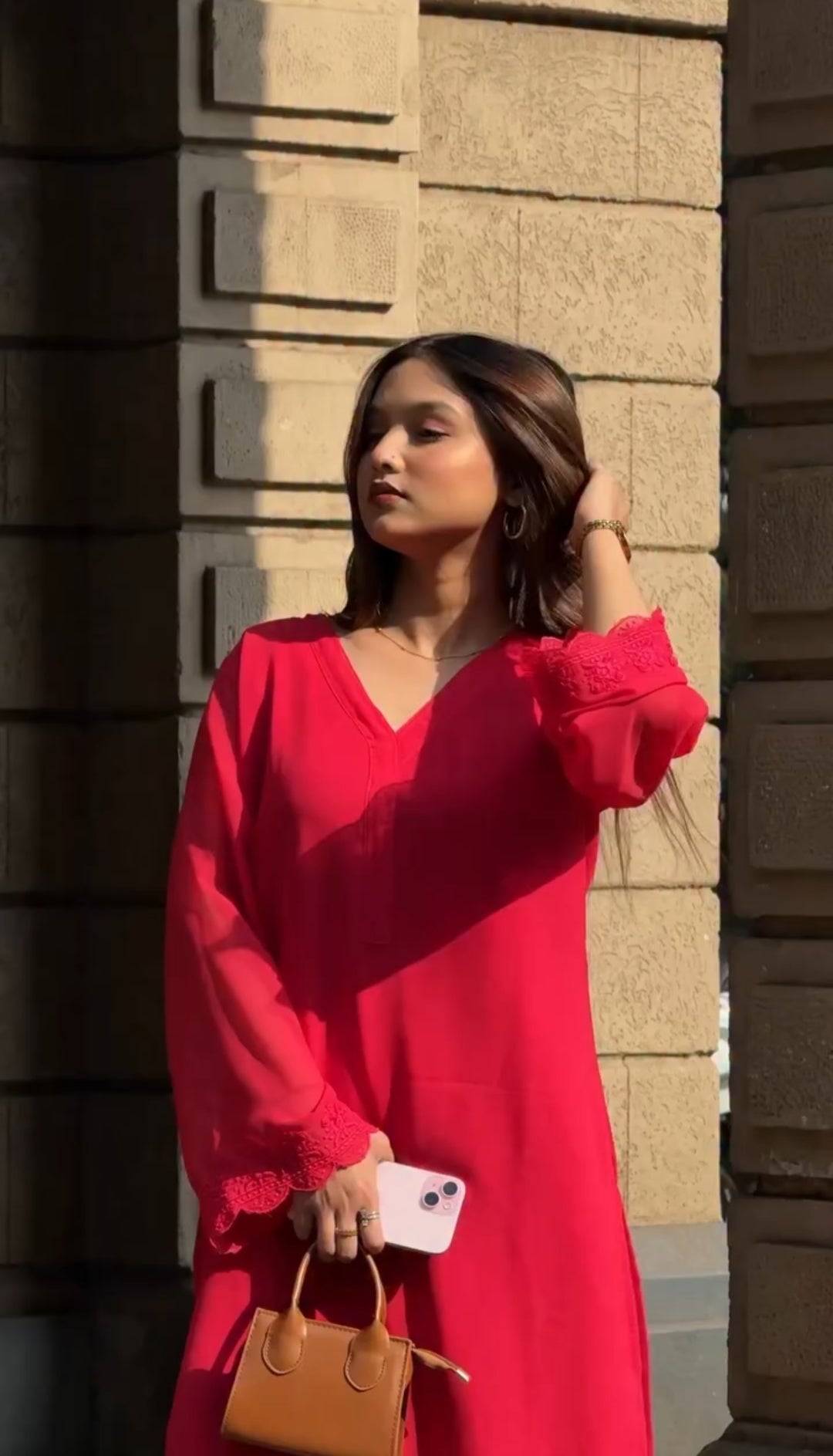 Luxury Pink Grace Farshi 3 pise Set