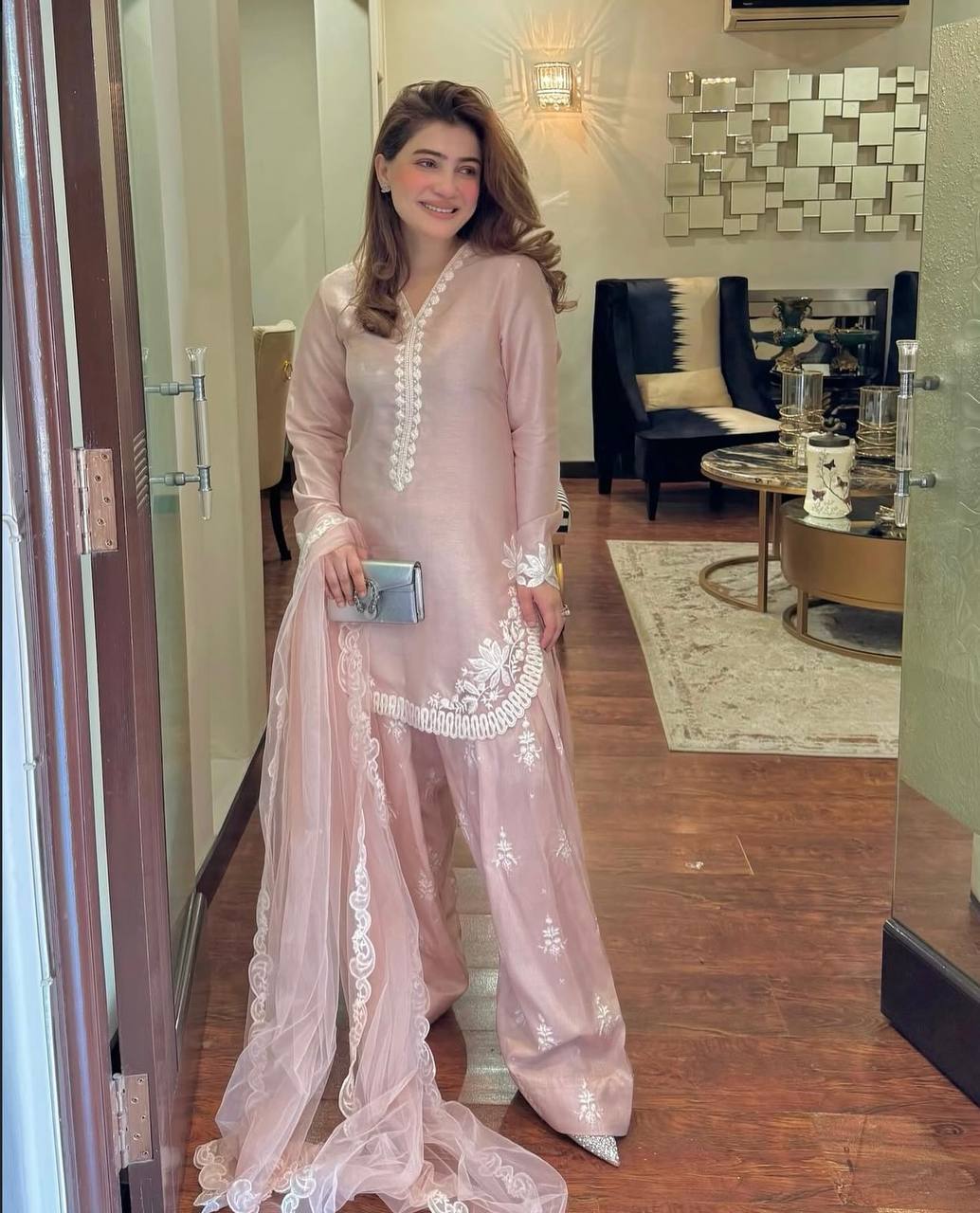 3 Piece Suit with Farshi Shalwar