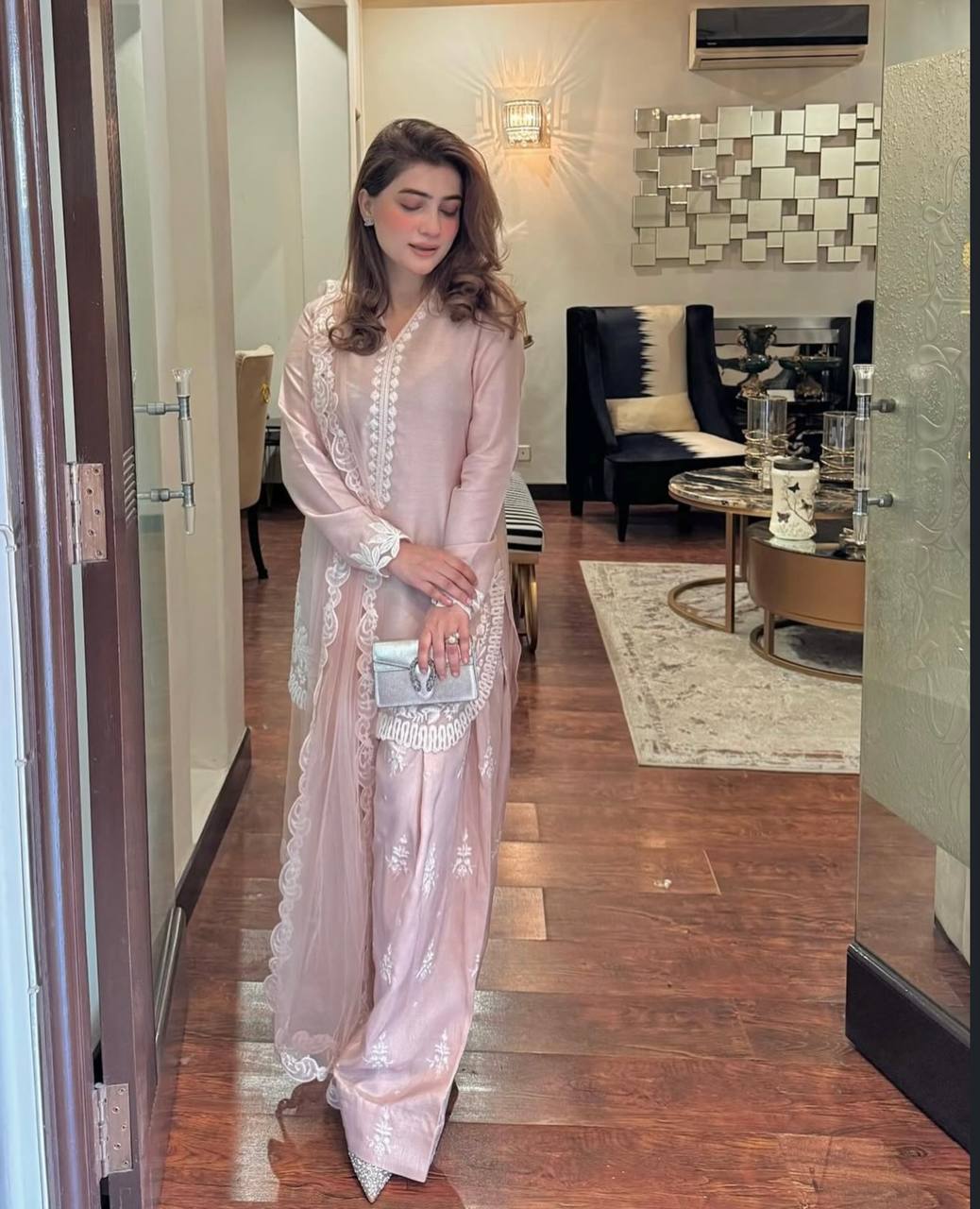 3 Piece Suit with Farshi Shalwar