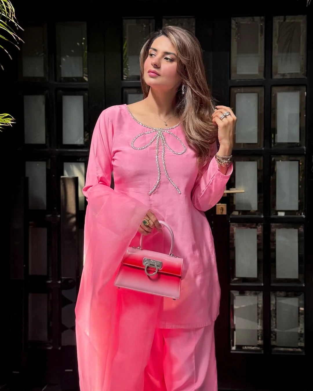 Blush Pink Elegance - 3PC Silk Ensemble