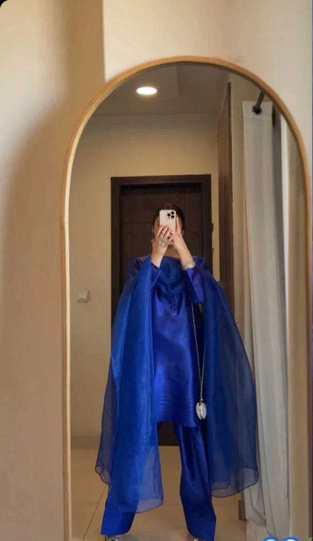 Royal Blue Farshi Shalwar