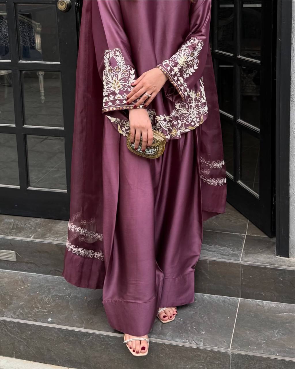 3 Piece Suit with Farshi Shalwar