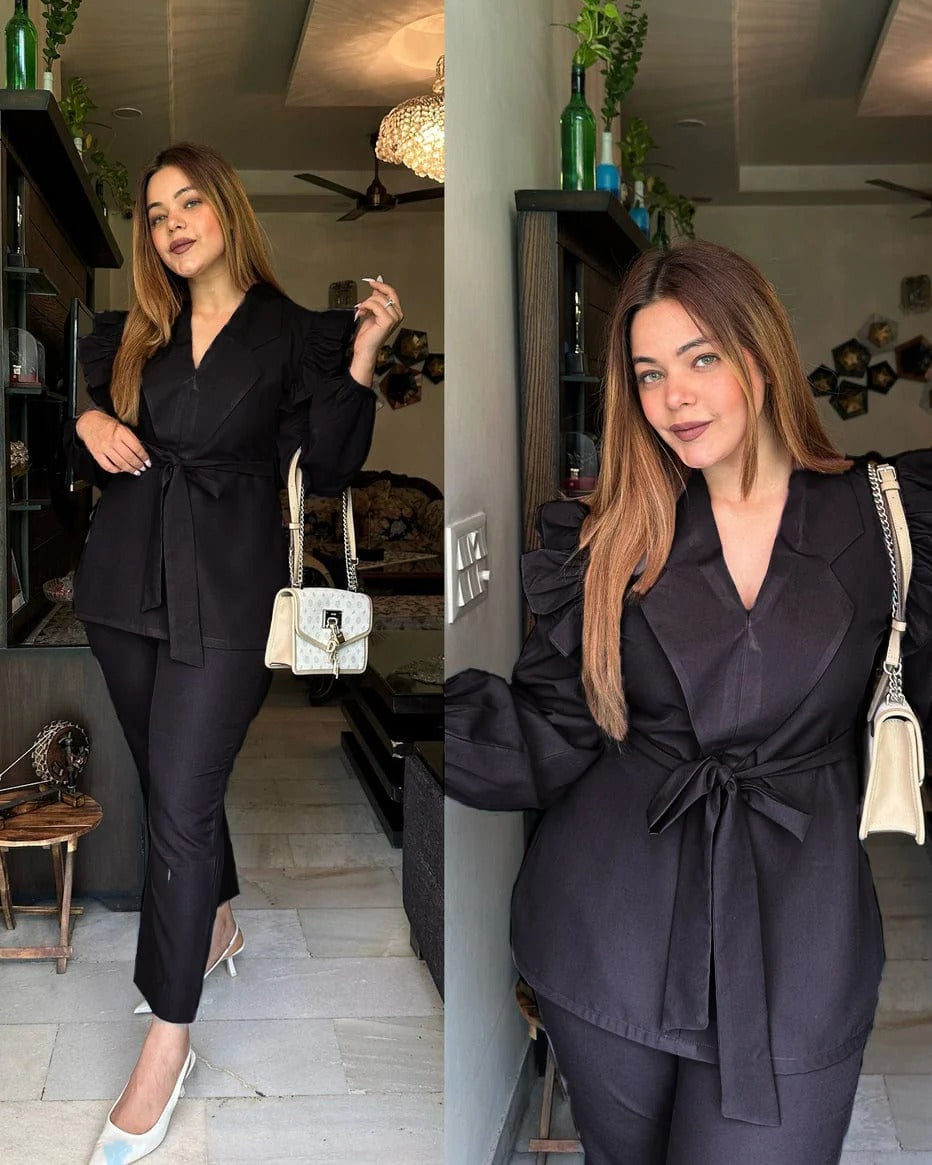 Co-Ord Set Frill Set With Belt