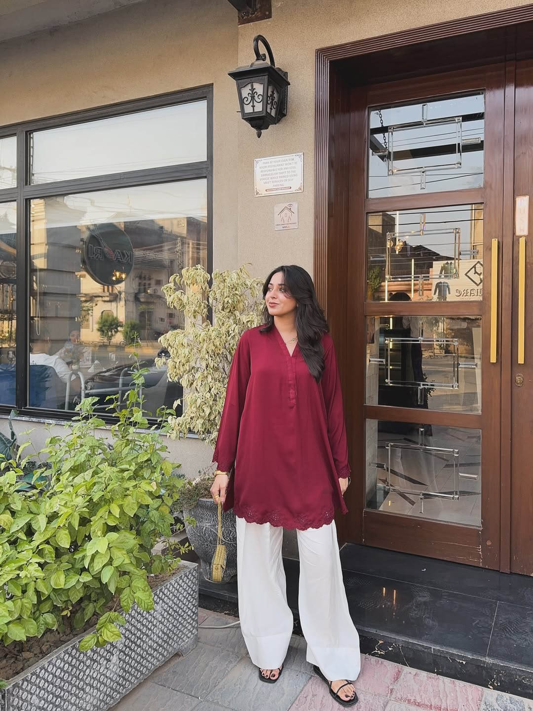 Red Farshi Shalwar 3 pise set