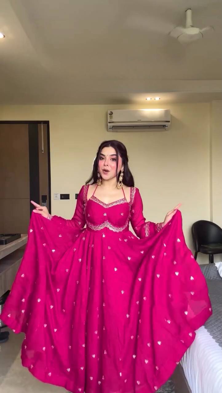Neha Red Classic Anarkali Suit Set